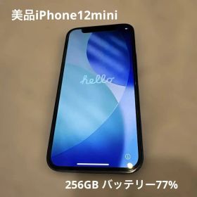 美品AppleiPhone12miniブルー 付属品無256GBバッテリー少