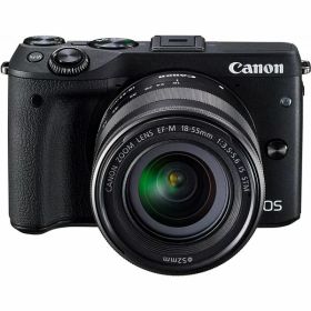 【中古】キヤノン Canon EOS M3 レンズキット ブラック EOSM3BK-1855ISSTMLK