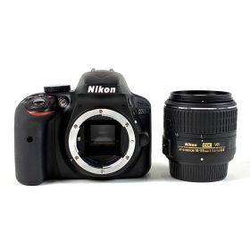 ニコン Nikon D3300 18-55 VR II レンズキット ブラック デジタル 一眼レフカメラ 【中古】