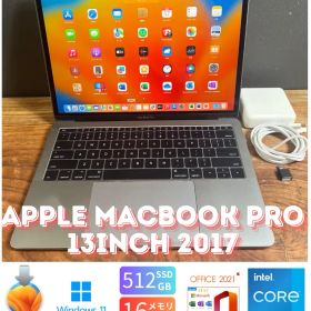 ［美品］Apple MacBook Pro 13inch 2017/Core i5 2.3GHz/16GB/512GB/Windows11/Office 2021/Ri180