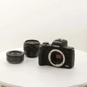 【中古】Canon(キヤノン) EOS Kiss M (ブラック) ダブルレンズキット 【262-ud】