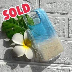 NO.84【レジンアート】iPhone16proケース/海/マイカパウダー/携帯ケース