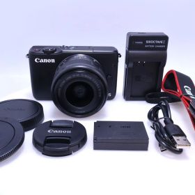 【極美品】Canon EOS M10 レンズキット ブラック EF-M15-45mm F3.5-6.3 IS STM 付属 EOSM10BK-1545ISSTMLK ミラーレス一眼カメラ