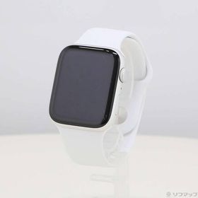 〔中古〕Apple(アップル) Apple Watch SE 第2世代 GPS 44mm シルバーアルミニウムケース ホワイトスポーツバンド〔251-ud〕