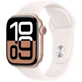 Apple Watch Series 10（GPSモデル）- 46mmローズゴールドアルミニウムケースとライトブラッシュスポーツバンド - M/L MWWU3J/A
