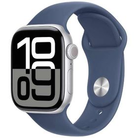Apple Watch Series 10（GPS + Cellularモデル）- 46mmシルバーアルミニウムケースとデニムスポーツバンド - S/M MWY03J/A