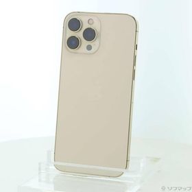 〔中古〕Apple(アップル) iPhone13 Pro Max 128GB ゴールド MLJ63J／A SIMフリー〔262-ud〕