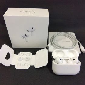 26g-195k【中古】Apple アップル AirPods Pro 第2世代 MQD83J/A ワイヤレスイヤホン カナル型 ノイズキャンセリング