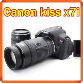 少シャッター数 Canon kiss x7i 一眼レフカメラ ダブルレンズセット
