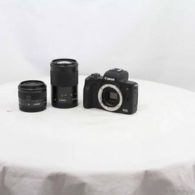 〔中古〕Canon(キヤノン) EOS Kiss M ダブルズームキット ブラック〔262-ud〕