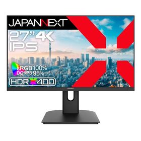JAPANNEXT 27インチ IPSパネル搭載 4K(3840x2160)解像度 液晶モニター JN-i27U HDMI DP sRGB:100%