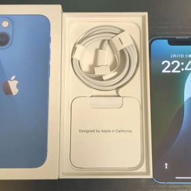 中古 iPhone13mini 128GB ブルー SIMロック解除済み