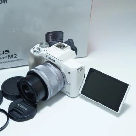 スマホ転送機能付♪キヤノン EOS Kiss M2 ホワイト