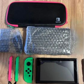 Nintendo Switch本体JOYコン、スプラケースセット