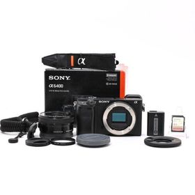 ＜良品＞SONY α6400 パワーズームレンズキット ILCE-6400L B(ミラーレス一眼)