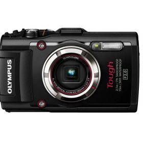 【中古】 OLYMPUS デジタルカメラ STYLUS TG-3 Tough ブラック 1600万画素CMOS F2.0 15m防水 100kgf耐荷重 GPS+電子コンパス&amp;内蔵Wi-Fi TG-3 BLK 当店保証30日間 人気 ミラーレス