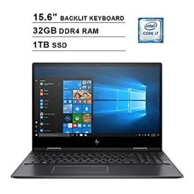 【中古】「未使用品」2020 HP Envy X360 2-in-1 15.6インチ タッチスクリーン ノートパソコン (AMD Quad-Core Ryzen 7、AMD Radeon RX Vega 10、32GB RAM、1TB SSD、