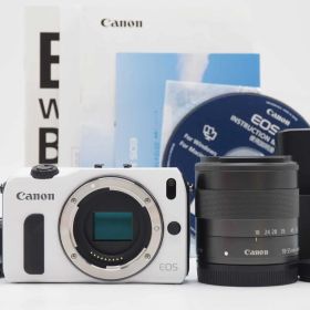 キャノン Canon EOS M Mirrorless Digital SLR Camera White 18-55mm Lens [美品] #Z5956A