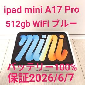 アイパッド(iPad)のiPad mini 第7世代 A17 Pro 512gb WiFi ブルー(タブレット)