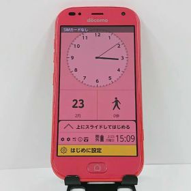 らくらくスマートフォン F-42A ドコモ ピンク 送料無料 本体 c17498 【中古】