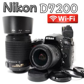 ニコン(Nikon)の【人気の上位機】Nikon D7200 ダブルズーム WiFi搭載 手ぶれ補正(デジタル一眼)