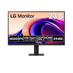 LGエレクトロニクス 24U631A-B 23.8型 WQHD 100Hz IPS sRGB 99% HDR10 ノングレア フリッカーセーフ ブラック