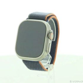 【中古】Apple(アップル) Apple Watch Ultra 2 GPS + Cellular 49mm チタニウムケース グリーン／グレイトレイルループ 【348-ud】