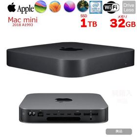 【中古パソコン】Apple Mac mini MRTT2J/A A1993 2018 小型デスク 選べるOS [Core i7 8700B 3.2GHz 32GB SSD1TB 無線 BT スペースグレイ 純箱 ]：美品
