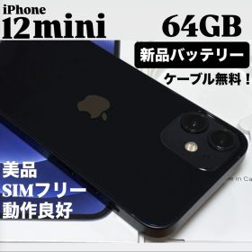 【美品】iPhone 12 mini 64GB ブラック SIMフリー 動作良好