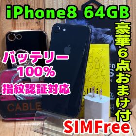 SIMフリー 本体 iPhone 8 64GB スペースグレイ 169 電池新品