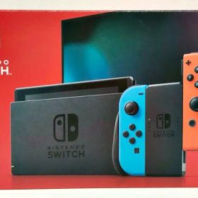 25. 【中古/動確済】Nintendo Switch Joy-Con(L) ネオンブルー/(R) ネオンレッド (使用感有) ◆