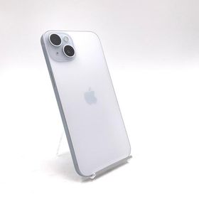 【全額返金保証】【最速発送】 iPhone 15 Plus 128GB ブルー Softbank 白ロム 動作確認済 90%