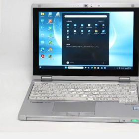 訳有 フルHD対応WUXGA タッチ 10.1インチ Panasonic Let's Note CF-RZ6RFRVS Windows11 七世代Core i5-7Y57 8GB 爆速256GB-SSD カメラ 無線 リカバリ Office付き Win11【中古ノートパソコン 中古パソコン 中古PC】送料無料 あす楽対応 即日発送（Windows10も対応可能 Win10）
