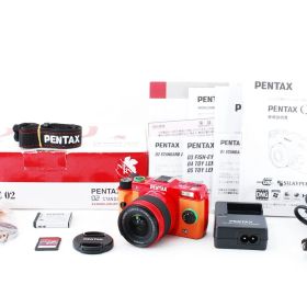 ペンタックス PENTAX ミラーレス一眼 Q10 エヴァンゲリオンモデル ズームレンズキット 標準ズーム 02 STANDARD ZOOM TYPE 02:アスカ Ver.レンズ&ボディ箱 前キャップ 充電器 バッテリー ストラップ 取説付き #E0090