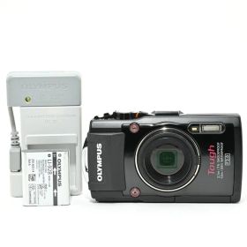 ＜良品＞ OLYMPUS デジタルカメラ STYLUS TG-3 Tough ブラック 1600万画素CMOS F2.0 15m防水 100kgf耐荷重 GPS+電子コンパス&内蔵Wi-Fi TG-3 BLK