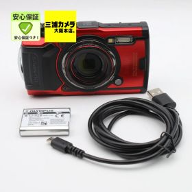 【極上品】 OLYMPUS Tough TG-6 レッド 1200万画素CMOS F2.0 15m 防水 100kgf耐荷重 GPS 内蔵Wi-Fi デジタルカメラ #0580284
