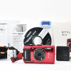 オリンパス OLYMPUS TG-4 Tough STYLUS レッド 《動作確認済・付属品多数・防水防塵》 コンパクト デジタル カメラ #A0804