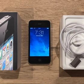 iPhone4 32GB ブラック iOS7.1.2 箱あり動作品 初期化済
