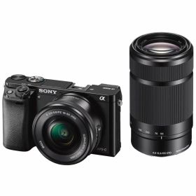 【中古】【非常に良い】SONY ミラーレス一眼 α6000 ダブルズームレンズキット E PZ 16-50mm F3.5-5.6 OSS + E 55-210mm F4.5-6.3 OSS ブラック ILCE-6000Y