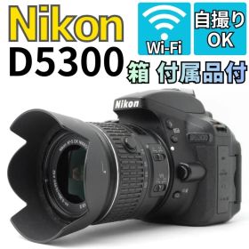 【箱・付属品付き】Nikon D5300 WiFiモデル スマホ転送 自撮りOK