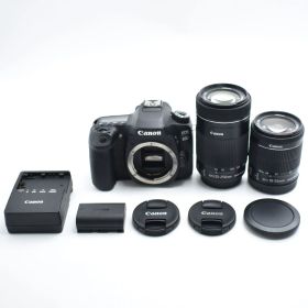 B#11228 Canon デジタル一眼レフカメラ EOS 80D ダブルズームキット EF-S18-55 IS STM/EF-S55-250 IS STM付属 EOS80D-WKIT