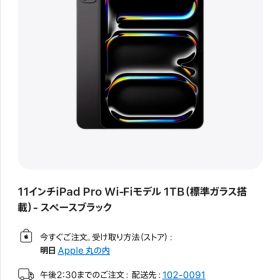 【未開封】iPad Pro 11インチ Wi‑Fi 1TB 標準ガラス搭載 スペースブラック 2025年モデル M5