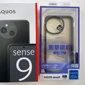 【量販店6万円台】未使用 AQUOS sense9 ブラック｜新品ケース付｜SIMフリー｜即発送
