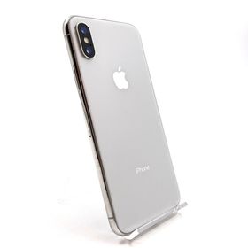アップル(Apple)の【全額返金保証】【最速発送】Apple iPhone iPhone X 256GB シルバー docomo 動作確認済(スマートフォン本体)