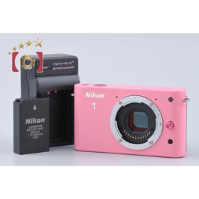 【中古】Nikon ニコン 1 J1 ピンク ミラーレス一眼カメラ シャッター回数僅少