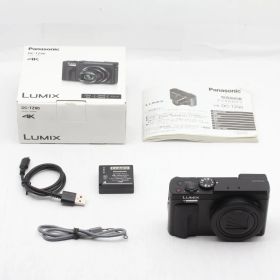 【良品】パナソニック Panasonic コンパクトデジタルカメラ ルミックス ブラック DC-TZ90 JS129-01009