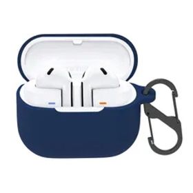 【在庫処分】防塵 防水 キズ防止 落下防止 軽量 Pro 傷つきにくい 3 Buds Buds カバー 3/Galaxy Galaxy Samsung (紺) 柔らかなシリカゲルケース対応 WUWOCJ