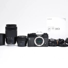 ■極上品■ FUJIFILM X-T30ダブルズームレンズキット ブラック X-T30WZLK-B