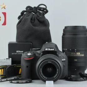 【中古】Nikon ニコン D5200 ダブルズームキット ブラック シャッター回数僅少