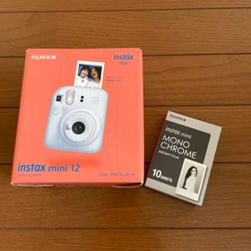 フジフイルム(富士フイルム)のチェキ instax mini 12 パステルブルー/チェキ フィルム10枚1箱(フィルムカメラ)
